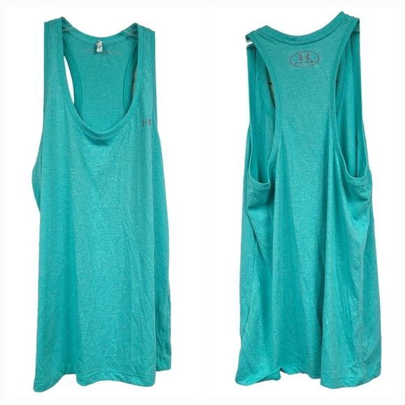 Women's Under Armour Threadborne Tank Top Loose Heat Gear Training Fitness Mint - Picture 1 of 8